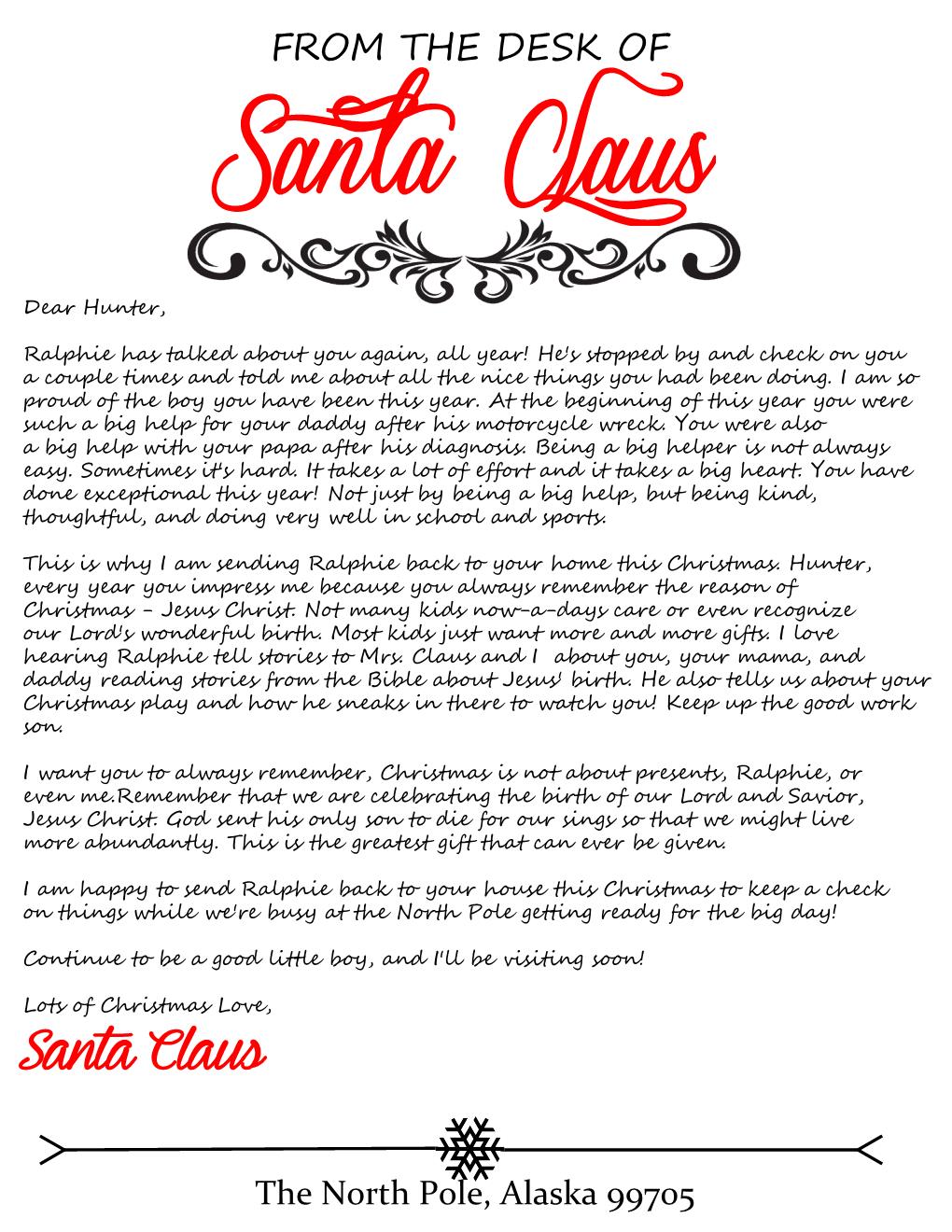 Elf Arrival Letter for Elf on the Shelf Honeysuckle Footprints
